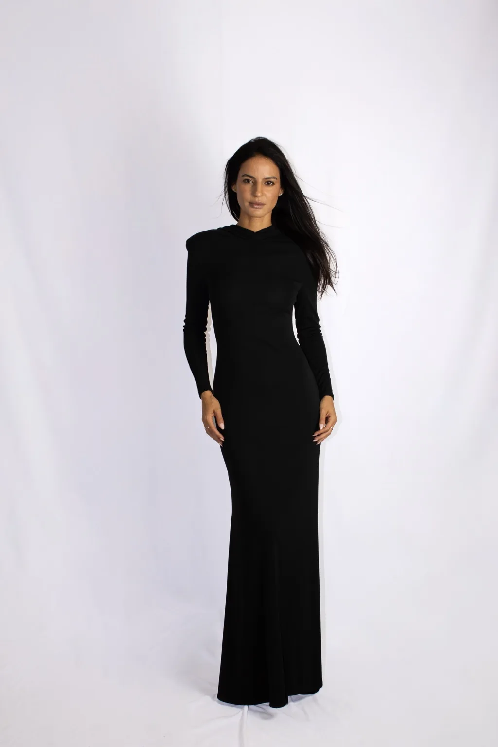 Vestido largo negro · Espalda abierta